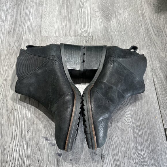 Sorel Cate Chelsea NL3712-010 Women's Black Leather Pull-on Ankle Bootie 7 - Picture 9 of 9